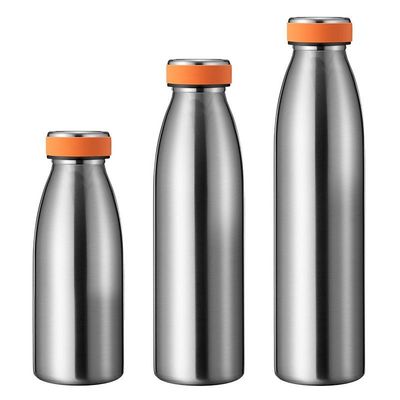 Купить 350/500/750ML Молочная форма Маленький рот Бутылка с водой из нержавеющей стали Маттовая резиновая покрытая бутылка с водой из нержавеющей стали Прочный и удобный дизайн online manufacture