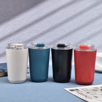 Купить 280ML/380ML BPA свободный изолированный вакуумный кружок из нержавеющей стали Sus 304 нержавеющая сталь кофейная бутылка с крышкой антискользящей матовой отделкой OEM / ODM приемлемо online manufacture