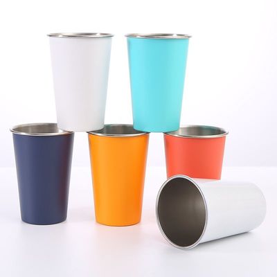 Купить 260/350/400/500/600ML Наружная стальная лагерная кружка с одной стеной на заказ Напечатанная стальная пивная кружка с легким весом online manufacture