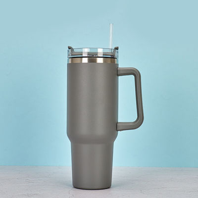 Купить 40 Oz Tumbler с ручкой и соломой Чёрный Нержавеющая сталь Изолированные двойные стены Tumblers с крышками и соломами Бес BPA online manufacture