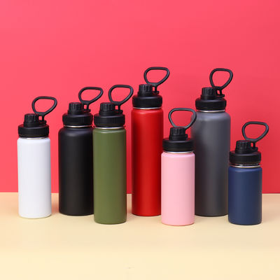 Купить 32 OZ Изолированная бутылка с водой Фиолетовая Большая металлическая изолированная бутылка с водой из нержавеющей стали Большая спортивная бутылка с водой для путешествий с 2 крышками изолированная тепловая кружка online manufacture