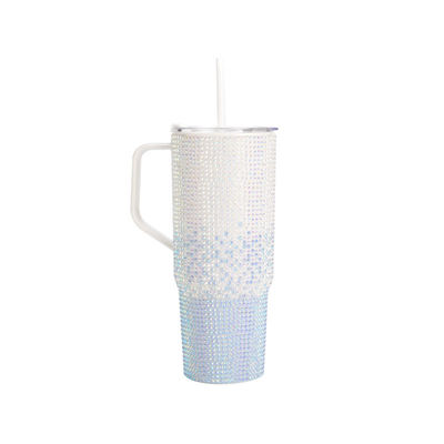 Купить Крос-Бордер 1200 мл одностенный бутылочник с бриллиантовой ручкой и соломой Производство в сети