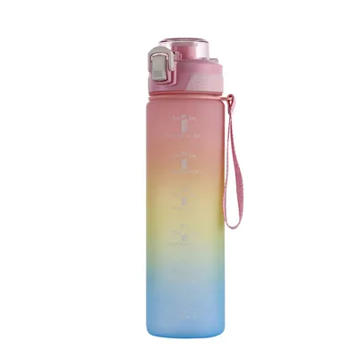 Купить Тритан 32 унции мотивационная бутылка с водой BPA свободный 5507501000ML Спортивные время следить бутылка с водой широкий рот проницаемая мода в качестве подарка на Рождество Производство в сети
