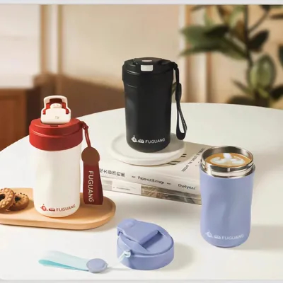 Купить Устойчивый к утечке лазерный выгравированный тумблер из нержавеющей стали Устойчивый к утечке кофейный кружок винт верхний кофейный тумблер для кемпинга путешествия пешие прогулки Спортивный актив Производство в сети