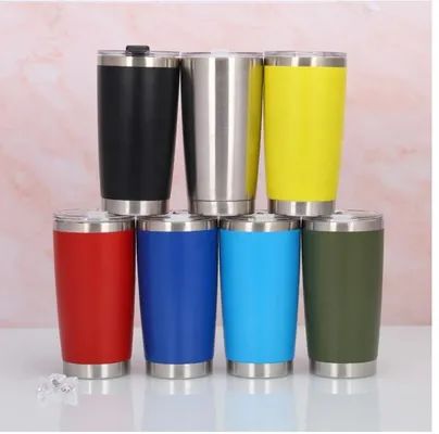 Купить Custom Logo Powder Coated Stainless Steel Tumbler Regular 2025 Wholesale Bulk Custom 20 Oz Powder Помидор из нержавеющей стали Производство в сети