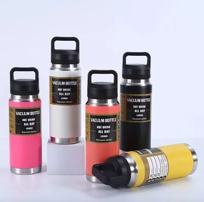 600/800/1100ML Спортивный спорт на открытом воздухе Нержавеющая сталь Водяная бутылка для походов Легкая двойная стена Нержавеющая сталь Водяная бутылка Easy Chug Design